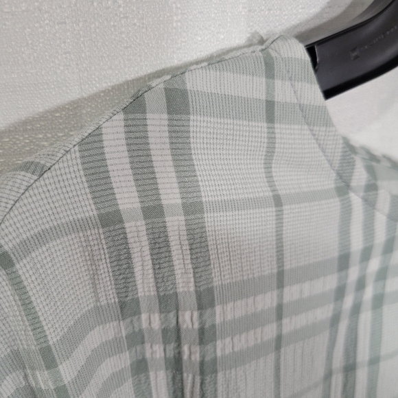 Chelsea28 Gray Plaid Faux Wrap Dress 3/4 sleeve Women's NWT - Picture 10 of 13